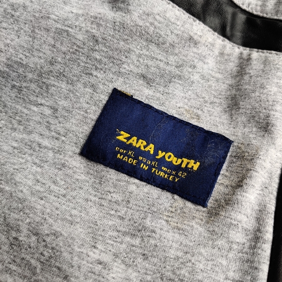 *SOLD* Zara black leather jacket - Picture 3 of 4